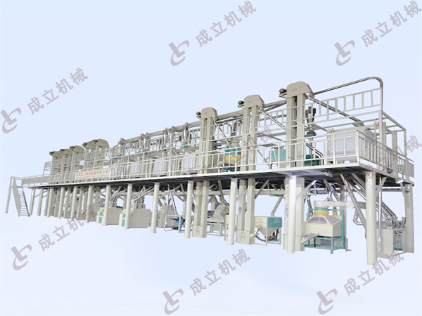 自動化日產50噸面粉加工設備生產線加工的效果